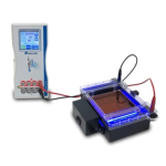 Accuris myGel InstaView Package contains InstaView Gel Tank with Blue LED Illuminator and MyVolt Tou