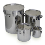 30L Toggle Drum 316Lss with toggle clamps and silicone seal