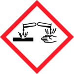 100x100mm Corrosive GHS sheet
