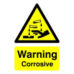 210x148mm Warning Corrosive