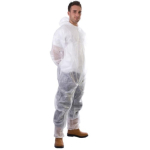 White Non-Woven Coverall with Hood XXLarge