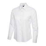 Ladies White Long Sleeve Poplin Shirt 65% Polyester 35% Cotton Size 16