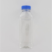 Aurora Scientific 500mL Clear PET (Polyethylene) Bottle  with Blue HDPE Cap Dosed with Nitrogen