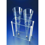 Azlon Sedimentation Rack, PMMA, for 2x Azlon  Imhoff Sedimentation Cone
