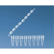BRAND Domed Cap Strips for 12-Tube PCR Tube Strips Clear