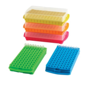 96 well Reversible Microtube Rack Yellow