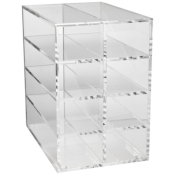 Heathrow Scientific Storage Rack - Vertical - for 80-well Tube Racks - Clear