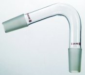 Synthware connecting adapter with 75 degree bend, male Joint: ST/NS 19/22