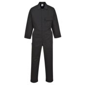 Black Standard Poly Cotton Coverall 65% Polyester 35% Cotton Size Medium Regular