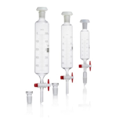 PYREX Cylindrical Graduated Dropping Funnel with PTFE Stopcock Key and 29/32 Ground Joints 1L