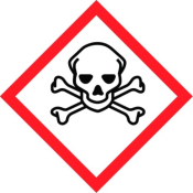 21x21mm Toxic GHS Symbols roll