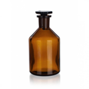 Simax Reagent Glass Bottle Narrow Mouth Amber 100ml