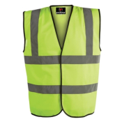Yellow Hi-Vis Waistcoat Velcro Fastening Size XXXLarge