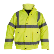 Yellow Hi-Vis Bomber Jacket Class 3 Size Large