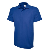 Royal Blue Unisex Polo Shirt 50% Polyester 50% Cotton Size Small