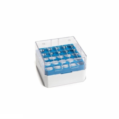 ClearLine Polycarbonate Cryogen Box 25 Places  76x76mm for 1.2 and 2mL Tubes