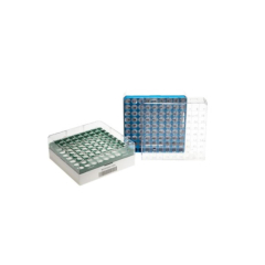 ClearLine 1D Barcoded Polycarbonate Cryogen Box 81 Places 132x132mm for 1.2-2mL Tubes