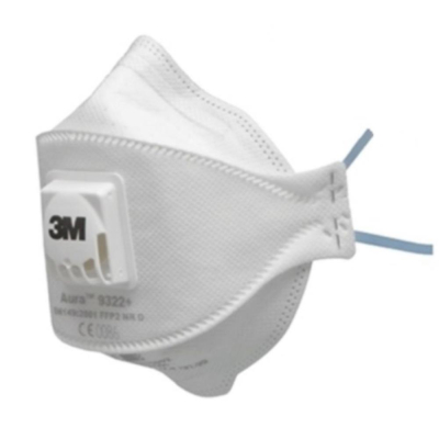 3M 9322+ FFP2 Valved Respirator Face Mask