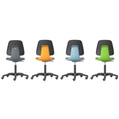 Bimos Labsit 2 Chair Artificial Leather with Castors Polyamide Base - Anthracite