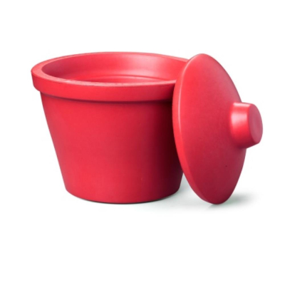 Corning Ice bucket with lid round 4L red