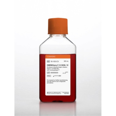 500mL DMEM (Dulbeccos Modification of Eagles Medium)/Hams F-12 50/50 Mix with glutagro Supplement