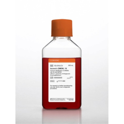 500mL Iscoves Modification of DMEM with 25 mM HEPES without B-thioglycerol B-mercaptoethanol and L-g
