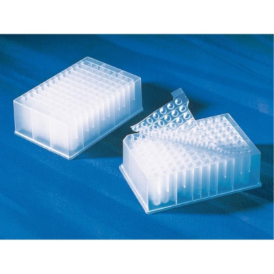 Corning 96 Well Clear Round Bottom 1mL Polypropylene Block 5 per Bag Sterile