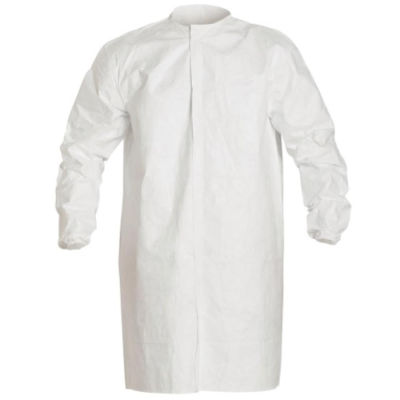 TYVEK IsoClean frock non-sterilised with bound neck White Size Medium