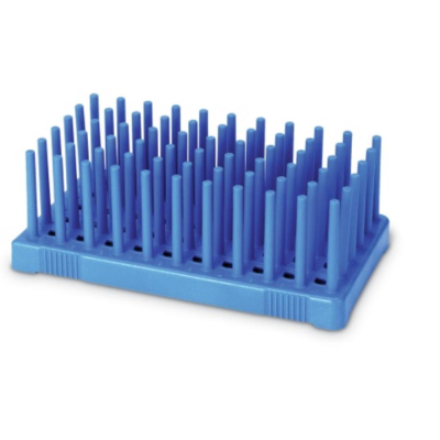 50 Peg Rack for 10mL Tubes (14-17mm Diam), Blue