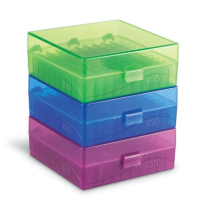 100 Well Microtube Storage Box Orange