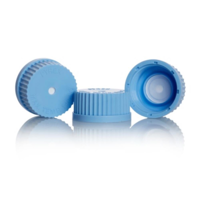 PYREX Screw Cap with PTFE Membrane Light Blue GL 45