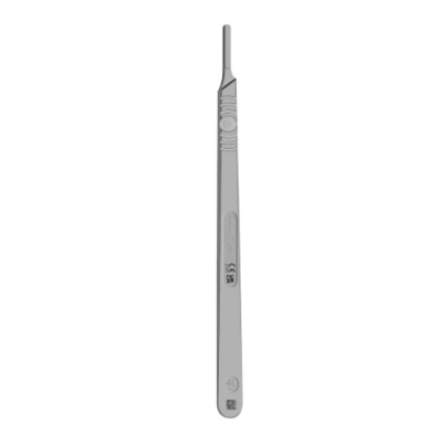 Swann-Morton No 4L Long Scalpel Handle - Stainless Steel;  Non Sterile; Individually Wrapped