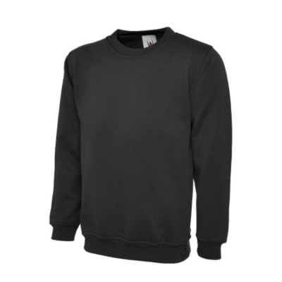 Black Olympic Sweatshirt 50% Polyester 50% Cotton Size Small