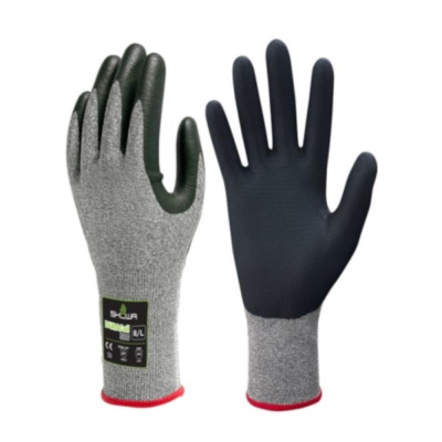 Globus Showa 386 Nitrile Palm Coated DuraCoil Cut Level C Resuable Gloves